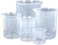 5 Pack Plastic Measuring Jugs, Transparent Lab Graduated Beakers, Heat by JasperKino