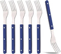 6-Piece Vintage 7.01-inch Dessert Fork Set Silverware Set BRIIEC Stainless by BRIIEC