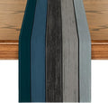 Artoid Mode Blue Grey Retro Rustic Wood Texture Table Runner, Seasonal Summer by ArtoidMode