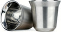 RECAPS 80ml Stainless Steel Espresso Cups Set | 2 Pack Double Wall 304 by RECAPS