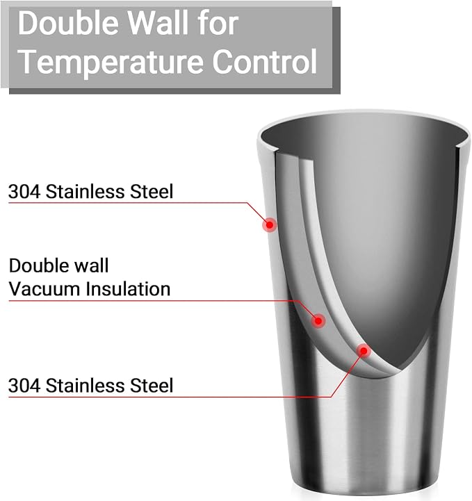Beasea Stainless Steel Cups 16 oz, 12 Pack Large Stainless Steel Tumbler Bulk - Image 3
