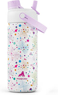 18 oz Kids Insulated Water Bottle: BPA-Free, Easy Clean, Keep Cold 24H by POWCAN