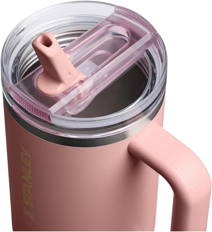 STANLEY Quencher ProTour Flipstraw Tumbler, 40 oz, Peach Rose | Built-In Straw - Image 2