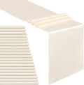 Ivory Table Runners 20 Pack 12x108 inch Silk Satin Smooth Fabric | Satin Table by B-COOL