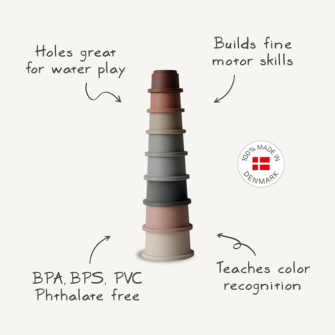 mushie Stacking Cups Toy | Made in Denmark - Image 8