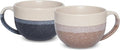 Ceramic Large Coffee Mug Set of 2, 23 Oz, Jumbo Mug Soup Bowls by Bosmarlin