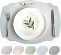 Rommy & Co. Premium Silicone Placemats, Set of 2 (Misty Blue)