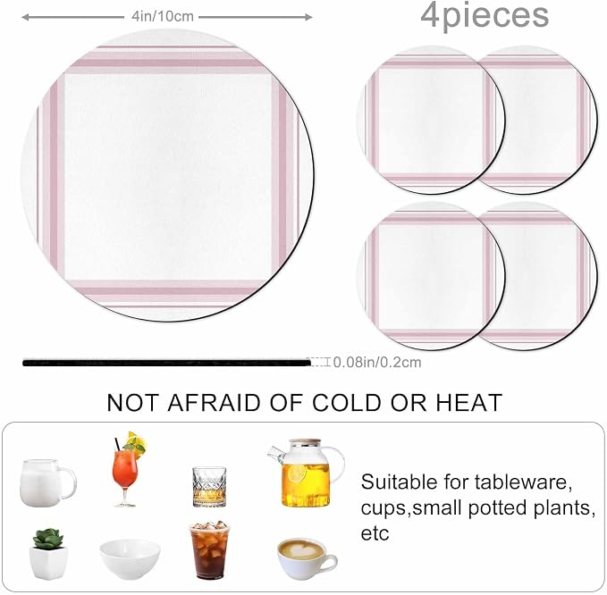 Modern Minimalist Styles Coasters Set of 4 Absorbent Coasters - Image 3