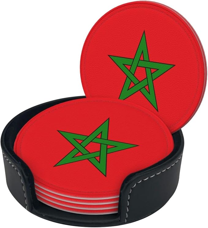 Moroccan Flag Coasters for Drinks - Image 2