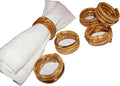 Bamboo Napkin Rings, Napkin Ring Set of 6, Handmade Natural Napkin Holder Ring by JUSTEMI