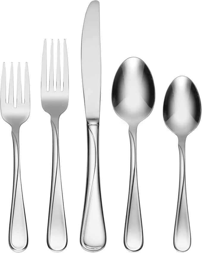 Oneida Flight 45-Piece 18/0 Stainless Steel Silverware Set by Oneida