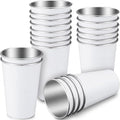 Mimorou 20 Pack 16 oz Stainless Steel Pint Cups Metal Cups Unbreakable Drinking by Mimorou