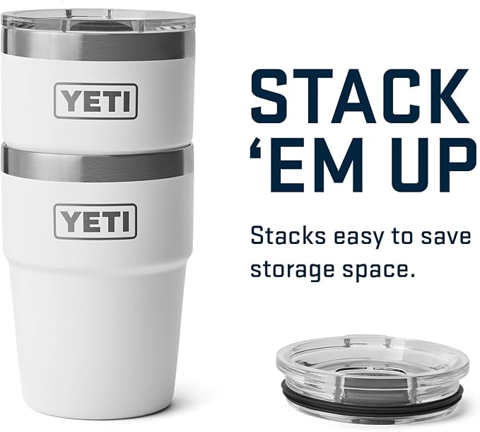 YETI Rambler 16 oz Stackable Tumbler, Vacuum Insulated, Stainless Steel - Image 6