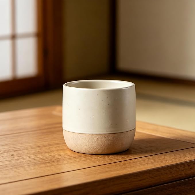 Japanese Ceramic Mug, Vintage Tea Cup, 8oz Cup, No Handle Drinking Cup - Image 2