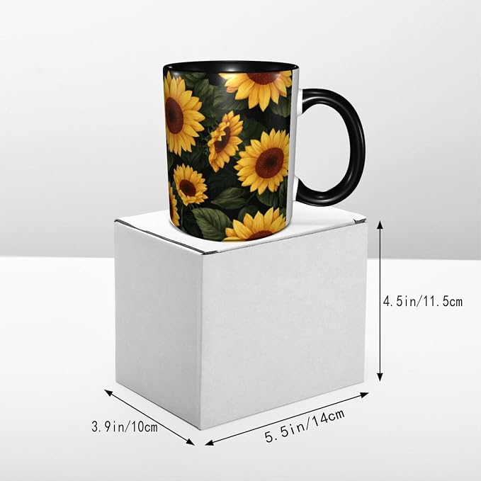 Yrebyou Sunflower Coffee Mug 11oz Ceramic Cup - Image 5