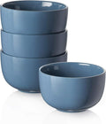 DOWAN 5.8" Deep Soup Bowls & Cereal Bowls - 30 Ounces Large Bowls Set of 4 for Kitchen - Ceramic Bowls for Cereal, Soup, Oatmeal, Salad, Ramen, Noodle, Rice - Dishwasher & Oven Safe (Airy Blue)
