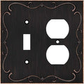 French Cabriole Decorative Wall Plate Switch Plate Outlet Cover (Toggle/Duplex, Aged Bronze)