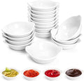 Elsjoy 16 Pack 2 Oz Ceramic Mini Dipping Dishes, Pinch Bowls for Soy Sauce, Ketchup, BBQ