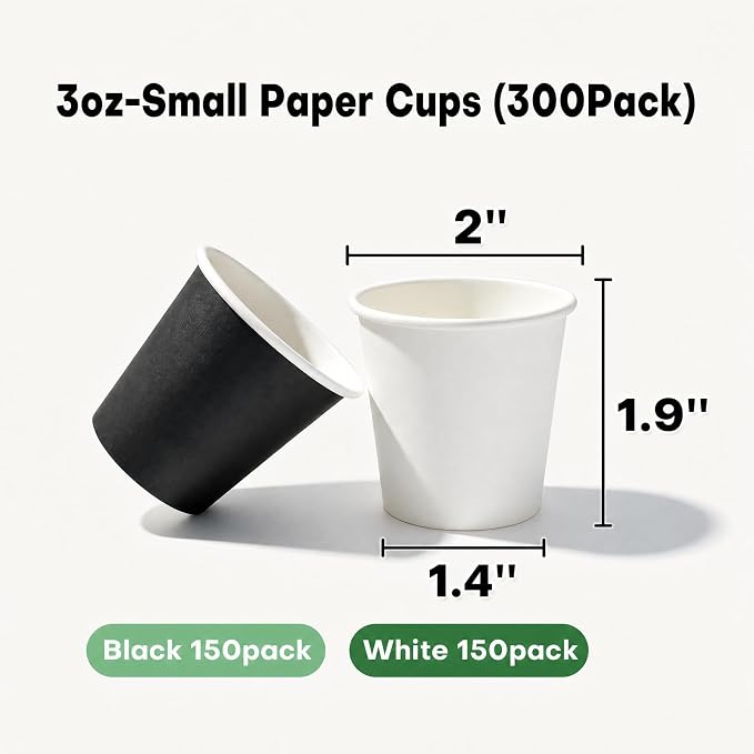 300 Pack 3 oz Bathroom Cups, BPA-Free Disposable Mouthwash Cups, Stackable - Image 2