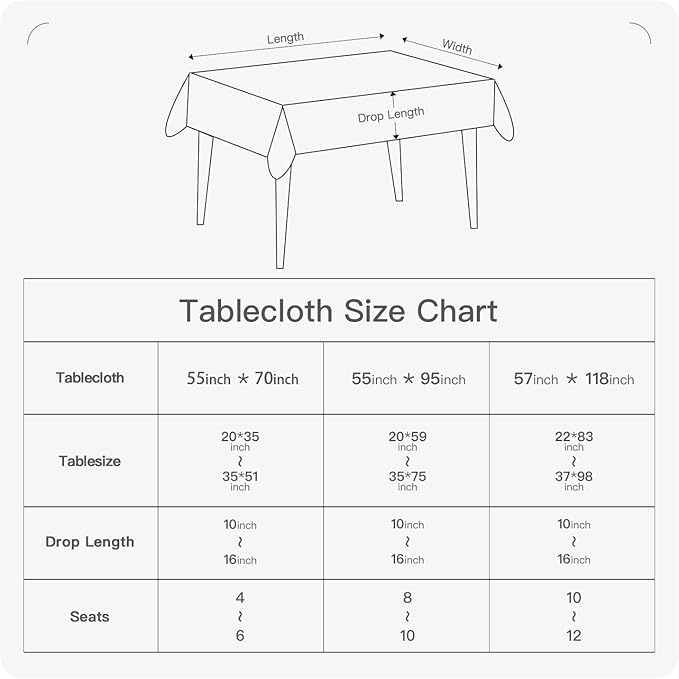 BALCONY & FALCON Rectangle Tablecloth Waterproof Table Cover Fuzzy Linen and Satin Double-Sided Usable Table Cloth for Dining, Kitchen, Cafe, Parties and Outdoor Use (Olive 55x70)