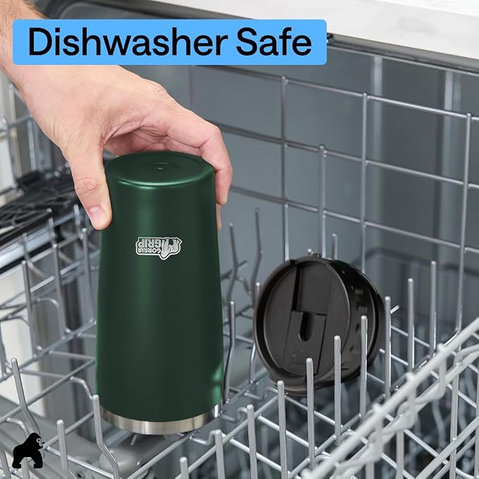 GORILLA GRIP 304 Stainless Steel Double Insulated Travel Coffee Mug, Leakproof - Image 7
