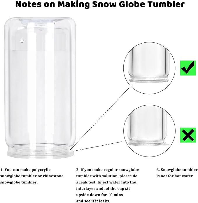 12 Pack Plastic Snow Globe Tumbler - Image 4