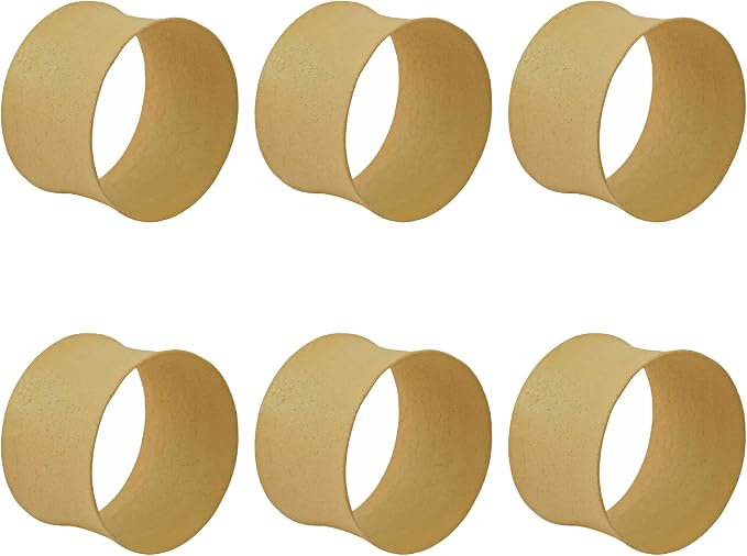 ITOS365 Cream Napkin Rings Set of 12, Round Metal Napkin Ring Holder, Napkin - Image 3