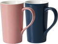 20 OZ Simple Pure Pink Blue Mug Plain Large Tall Ceramic Milk Tea Coffee Mug by Momugs
