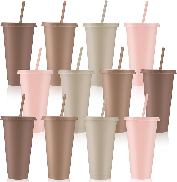 Skylety 12 Pcs Boho Plastic Cups by Skylety