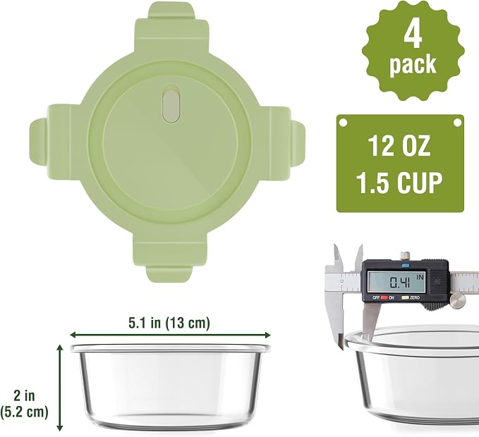 1.5Cup/12oz Small Glass Containers - Image 3