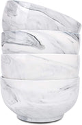 Marbling Ceramic Bowl Set of 4, 33 Oz, Dishwasher and Microwave Safe by Bosmarlin