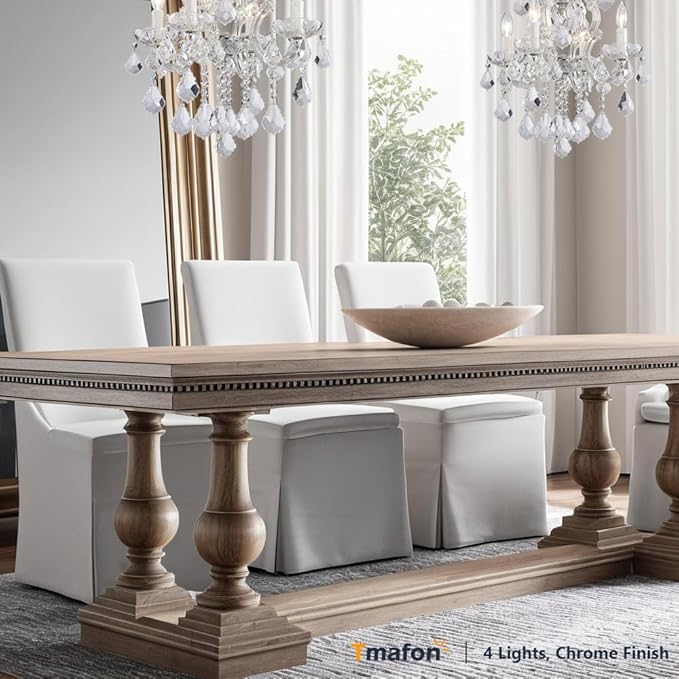 Modern Crystal Chandeliers for Dining Room - Small Crystals Chandelier Lights for Girls Bedroom, Dining Room, Hallway, Kitchen Island, Bathroom, Closet