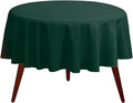 Gee Di Moda Round Tablecloth - 120 Inch Hunter Green Round Table Cloth for 60 to 96 Inch Round Tables - Heavy Duty Washable Fabric - for Buffet Table, Holiday Party, Dinner, Wedding & Baby Shower