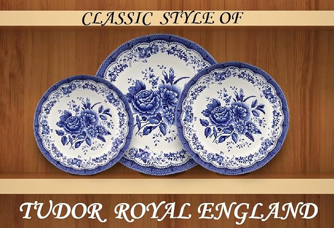 Tudor Royal 24-Piece Porcelain Round Dinnerware Set, Service - Image 8