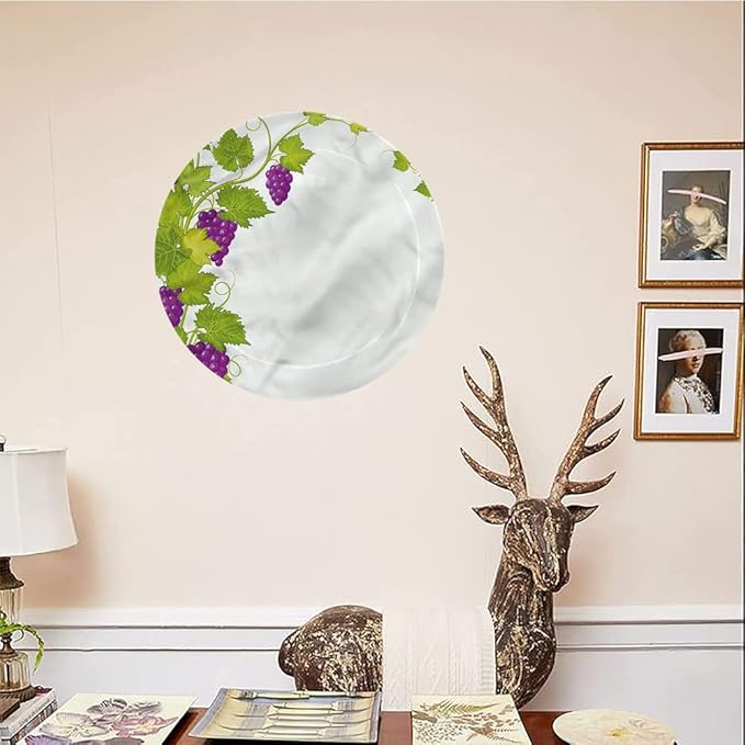 Ceramic Display Plate, Vineyard Ceramic Hanging Decorative Plate, Italian Latin Artistic, 10 Inch, Household Custom Ceramic Plate, Multicolor