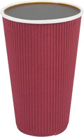 Restaurantware Ripple Wall Coffee Cups 500 Count 16 Ounce Insulated Crimson by Restaurantware