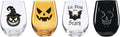 Oneida Barware, Vintro Halloween Stemless Wine Glasses, Dishwasher Safe by Oneida