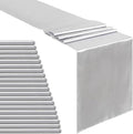 Silver Table Runners 20 Pack 12x108 inch Silk Satin Smooth Fabric | Satin Table by B-COOL