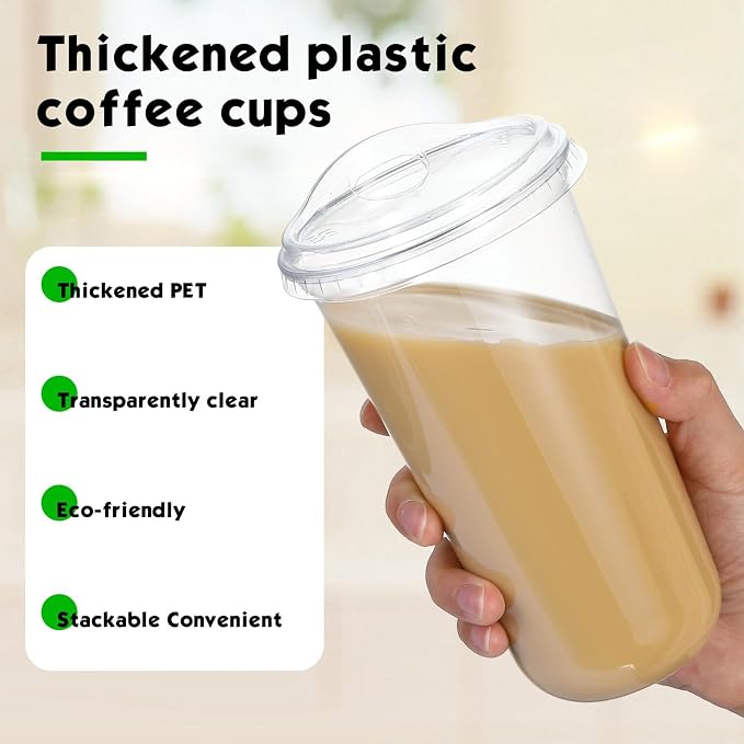 Baderke 25 Pcs Clear Plastic Cups - Image 4