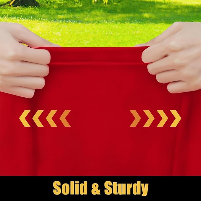 Smiry Rectangle Picnic Table Cloth, Waterproof Elastic Fitted Tablecloths for 4 Foot Tables, Washable Polyester Table Cover for Camping, Indoor and Outdoor (Red, 30"x48")