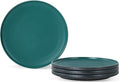 Ceramic Salad & Dessert Plates Set, 8 Inch, Modern Green | Stoneware, by Shrynxal