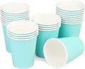 25 Pack 8 oz Disposable Paper Cups, Light Blue Paper Coffee Cups | Beverage by BALDCC