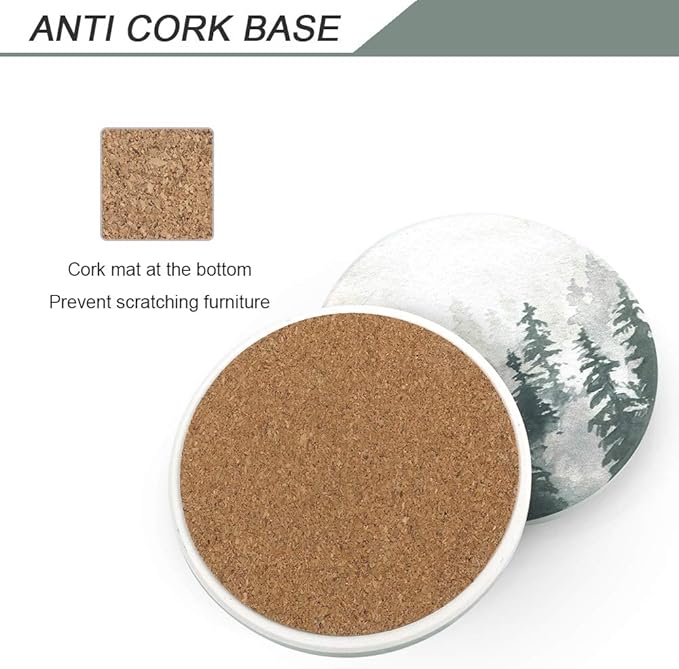 Lahome Forest Pattern Coasters - Image 3