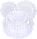 100Pcs Clear Scalloped Plastic Plates by supernal