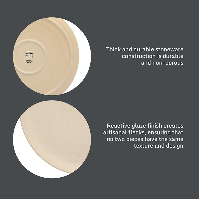 Gibson Elite Pasco 12 Piece Plates and Bowls Reactive Glaze Dishes Stoneware - Image 4