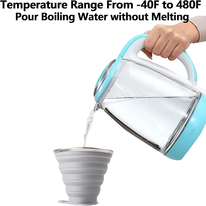 Litoexpe 2 Pack Silica gel Collapsible Travel Cup 270ml, Portable Folding - Image 3