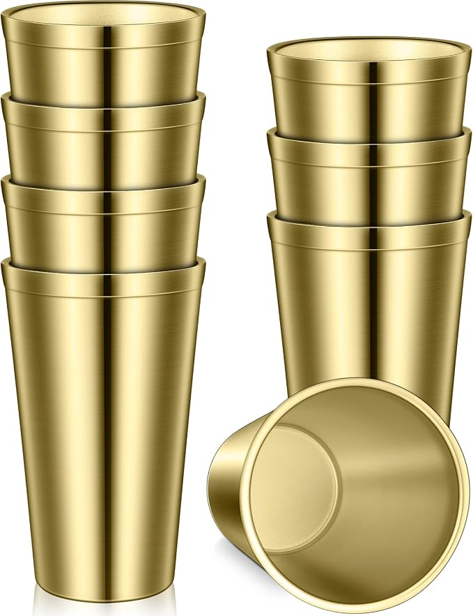 Zopeal Stainless Steel Cups 16 Oz, Double Wall Vacuum Pint Cup Tumbler by Zopeal