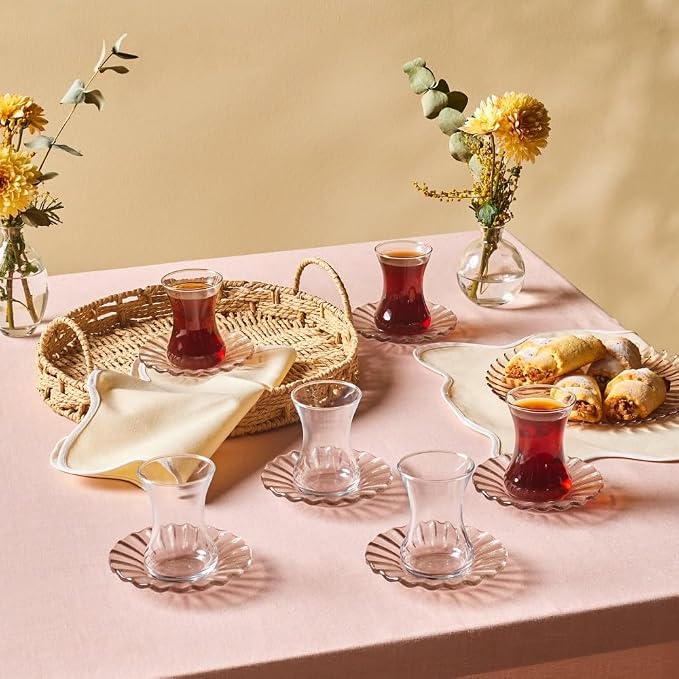 Karaca Luna 12-Piece Turkish Tea Cups - Image 7