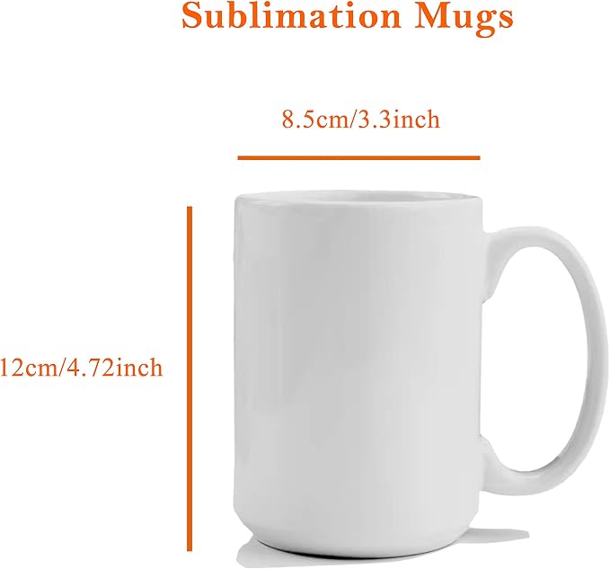 TANGLONG 12PCS Sublimation coffee Mugs 15 oz White Cups - Image 2