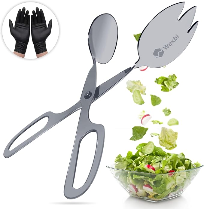 Salad Tongs 10-Inch – Heavy Duty Stainless Steel Serving Tongs - Image 2